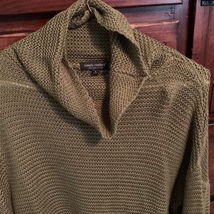 Green cowl neck sweater